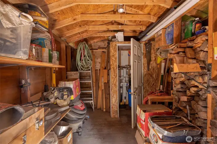 Generous interior in the utility shed + an insulated well housing area for added peace of mind.