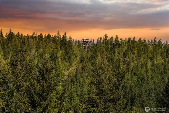 View of Heybrook lookout {as seen from a few parcels away} inside the community. This popular hike is located less than a mile from community entrance.