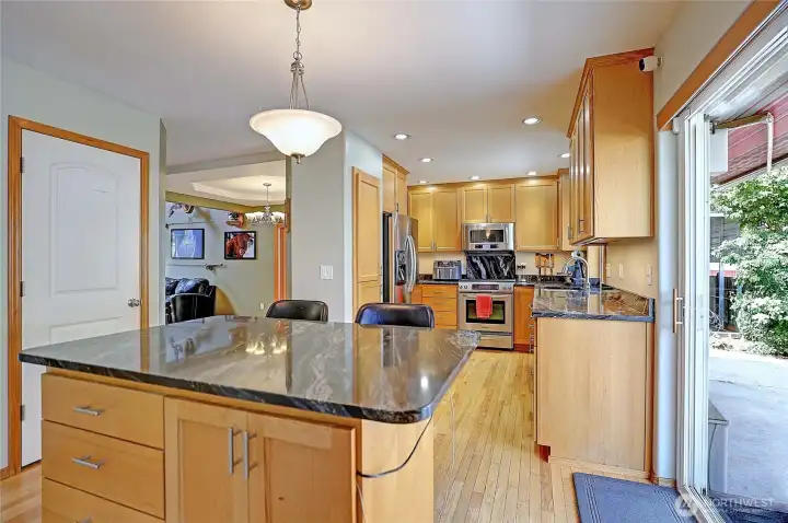 Large island with seating makes this kitchen perfect for gathering.