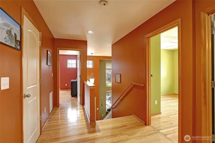 Well-designed upper level with an open and inviting layout.