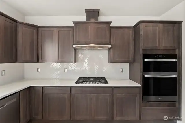 Beautiful maple cabinetry throughout