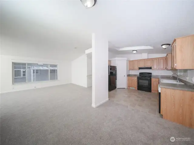 Open Space Living, Kitchen and Dining Area