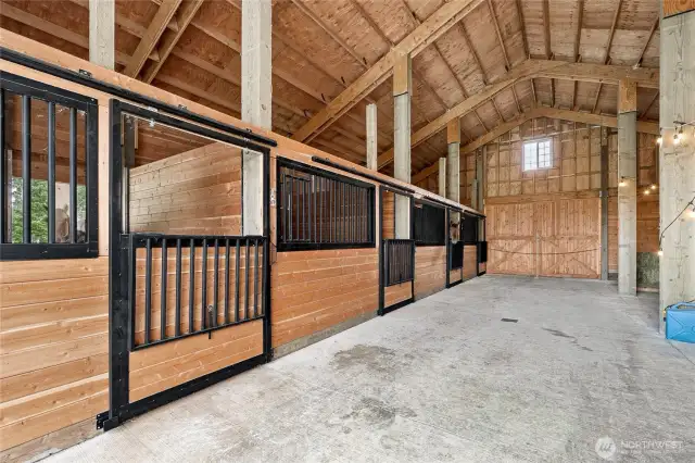 Stunning barn interior showcasing elegant finishes and rustic charm.