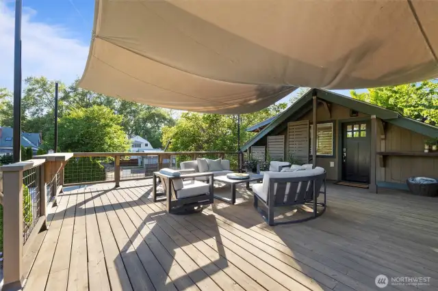 Private rooftop deck
