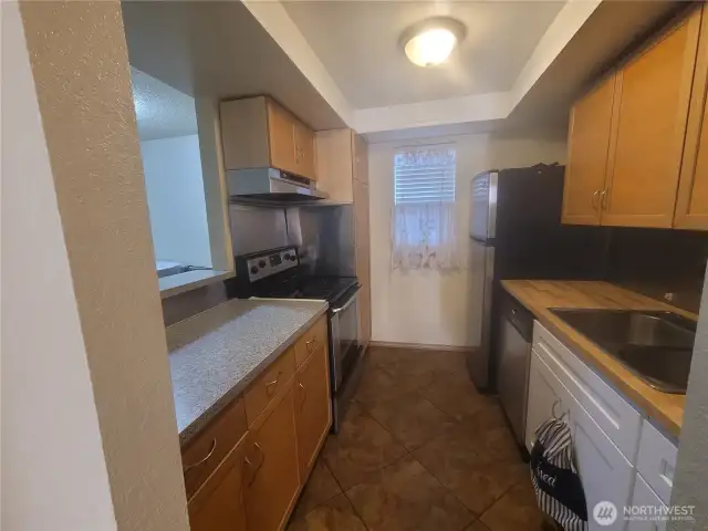 All brand new, kitchen cabinets, butcher block  counters, and sink.