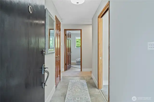 Front entry leading inside. Note: all exterior doors are either new or have new hardware.