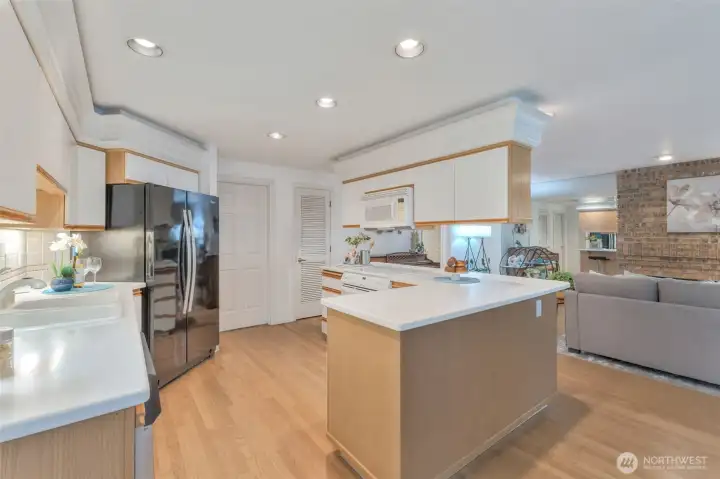 The clean and well-maintained kitchen is ready for you or update to your liking.