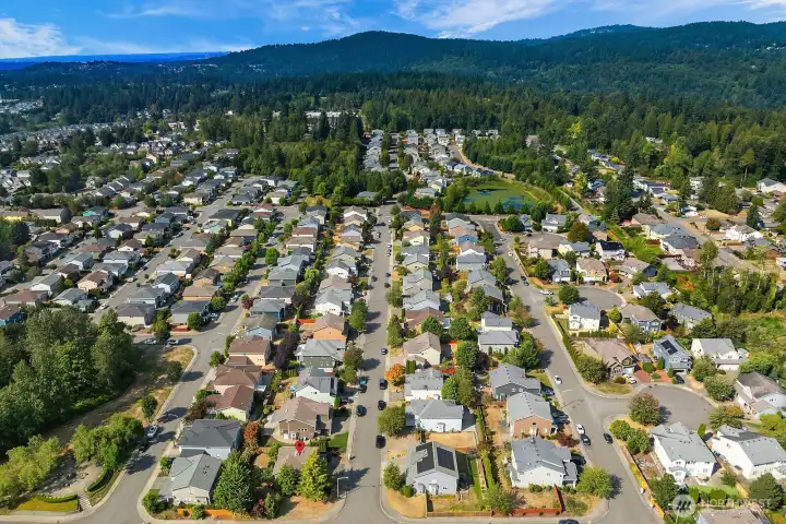 Nearby schools: Apollo Elementary, Maywood Middle School, Liberty Senior High - Apollo is just down the road at the top of this photo.  See the house with the red marker on top?