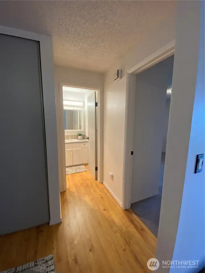 Bedroom and bath, storage to the left