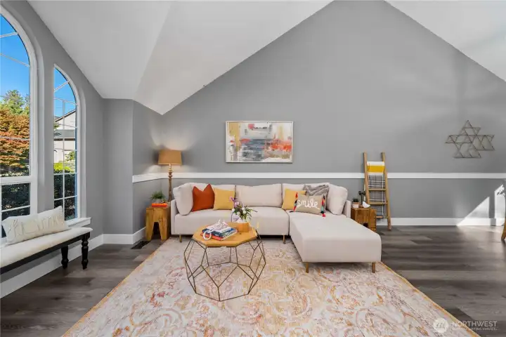 Ample natural light with large windows.