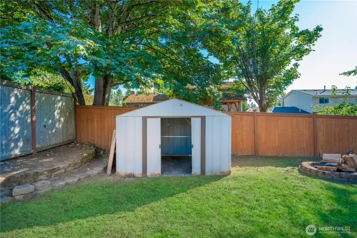 Storage shed.