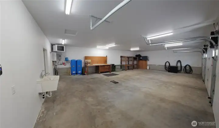 All four garage doors have motion lights and battery backup.