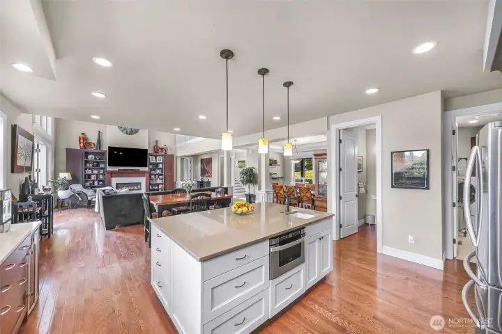 View from kitchen to main living room