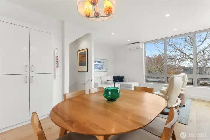 Custom storage with a low profile appearance.