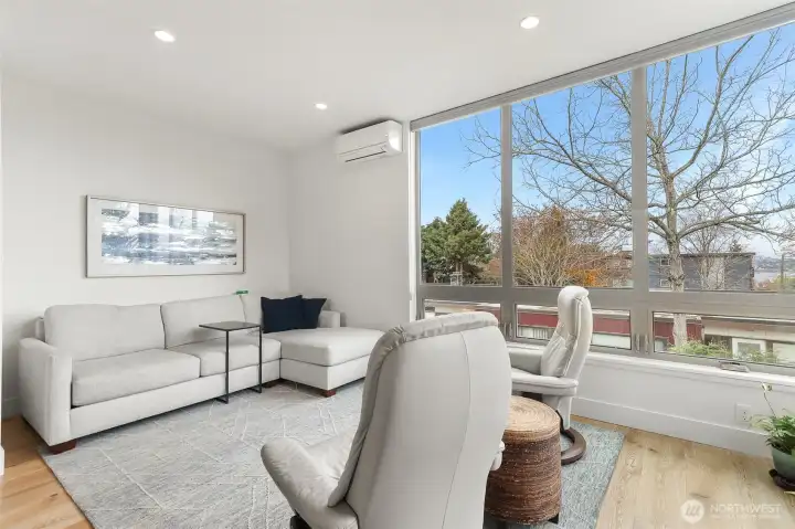 Large living area. This home has a wider floorplan giving an open and comfortable feel.