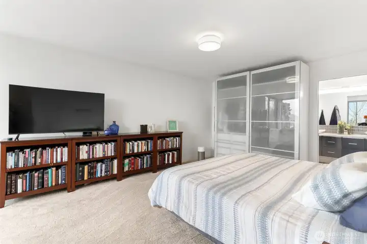 The primary bedroom will be your retreat.