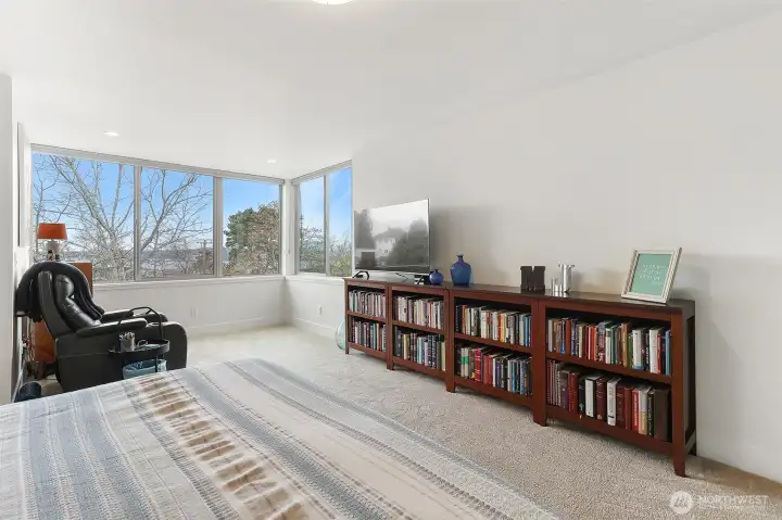 Looking out from the bathroom door