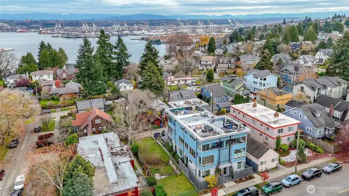 Beautiful views abound! On a clear day you can see Mt Baker, Mt Rainier as well as the Cascade range!