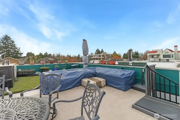 Expanded rooftop with professionally installed turf