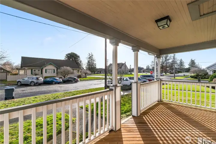 Large covered porch
