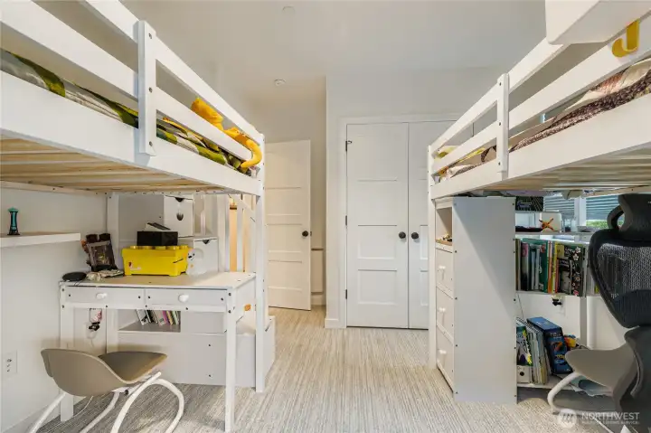 Second bedroom- currently occupied with 2 bunk bed sets! It's roomy!