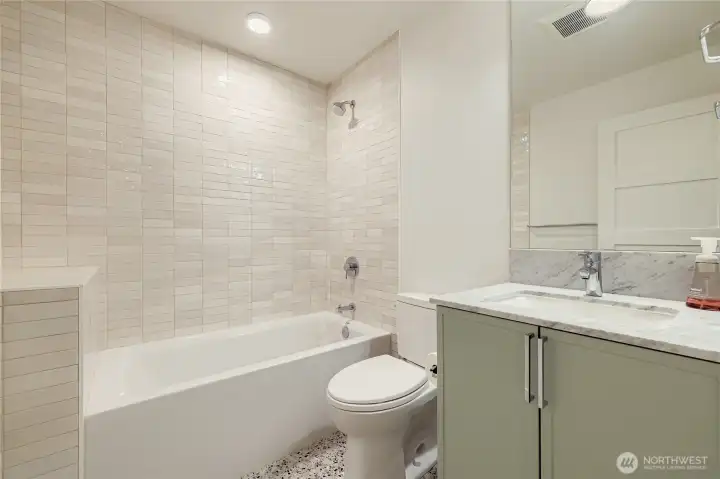 Ground level full bathroom