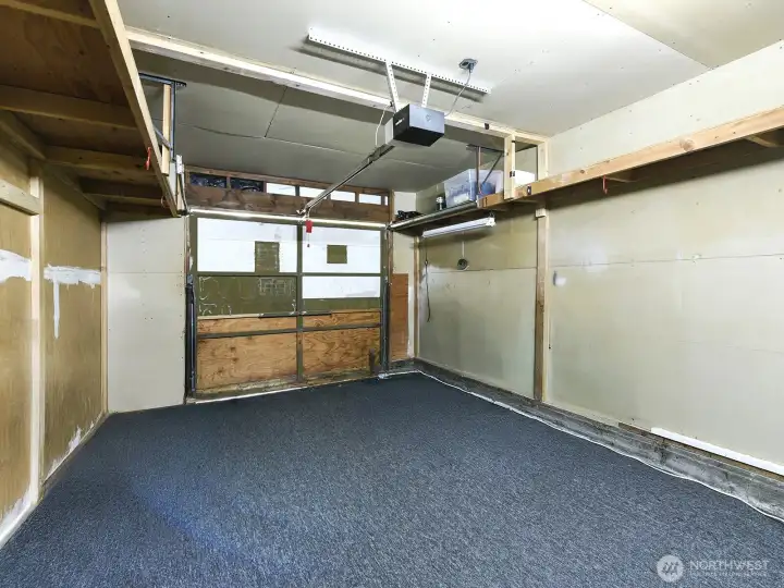 Large single car garage