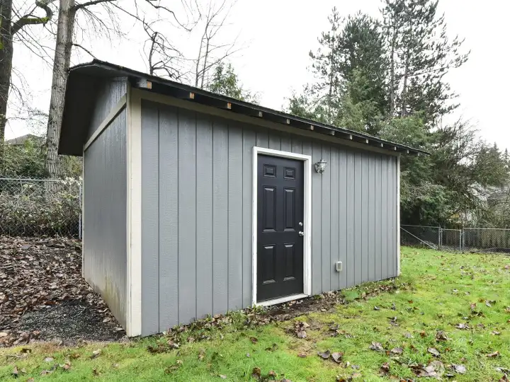 Large storage shed.