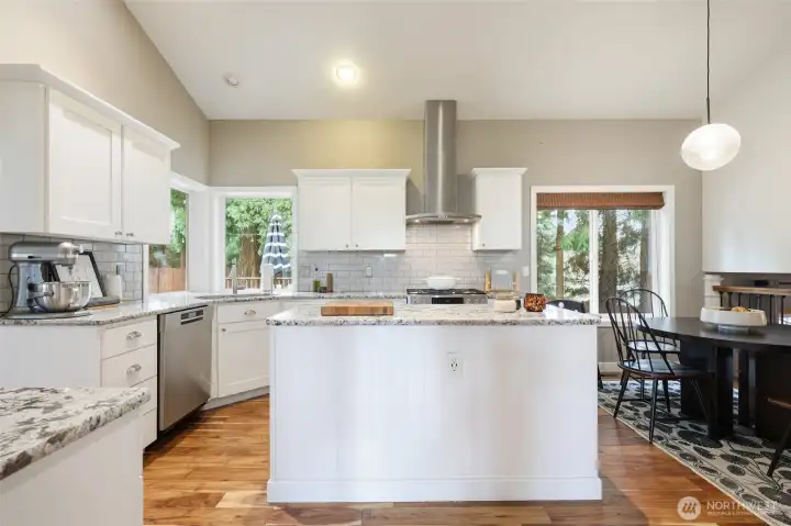 Kitchen has been updated more than once; the refrigerator, dishwasher and range/oven are all less than 2 years old (range/oven is newest) ... Bosch brand.