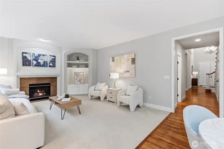 Great room open to the kitchen