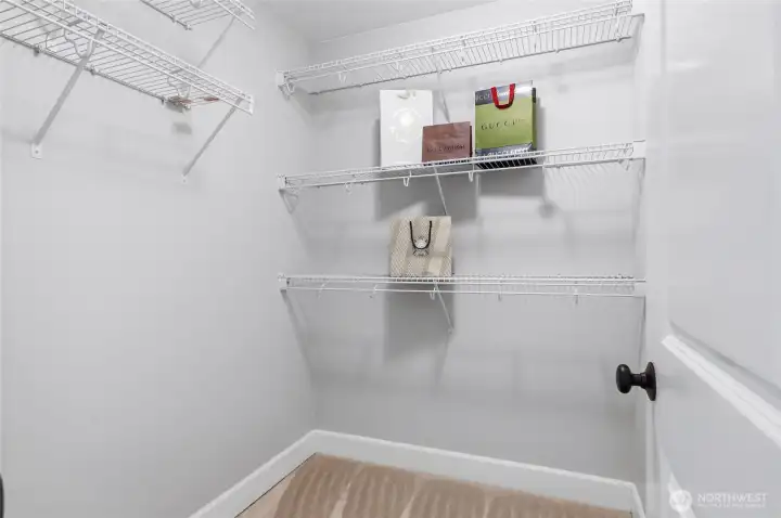 Main floor suite's walk-in closet.