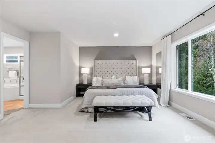 Luscious greenbelt views