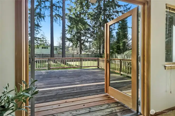 Deck off the living room