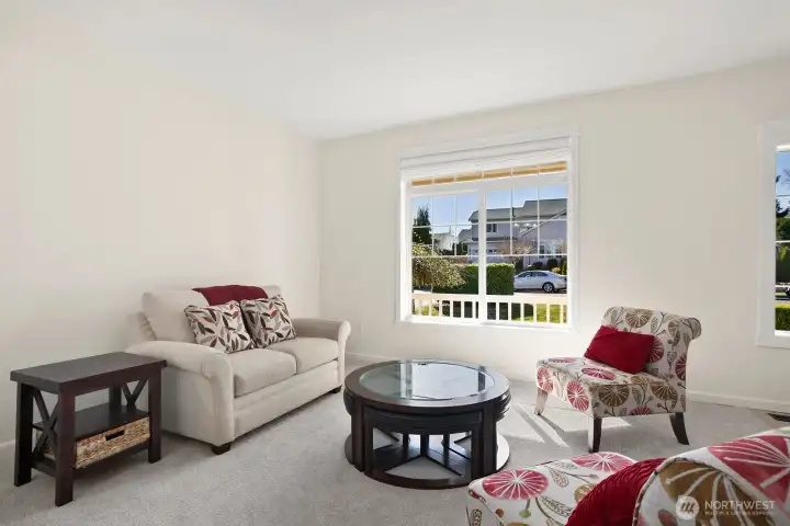 Living room.  All new carpet throughout - March 2026.