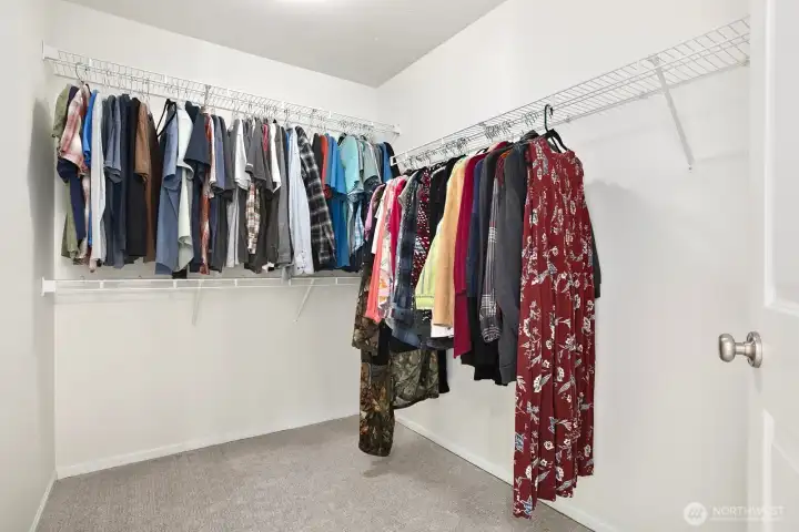 Main bedroom walk-in closet.