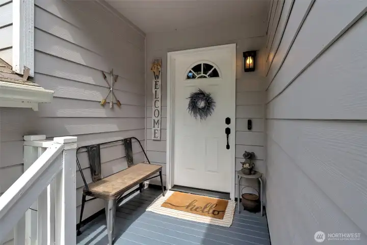 This nice front door welcomes you inside.