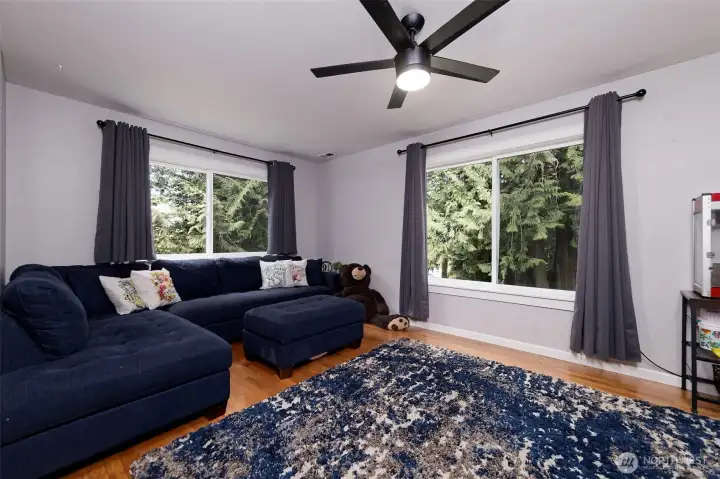 The lower level family room - another great space to gather!