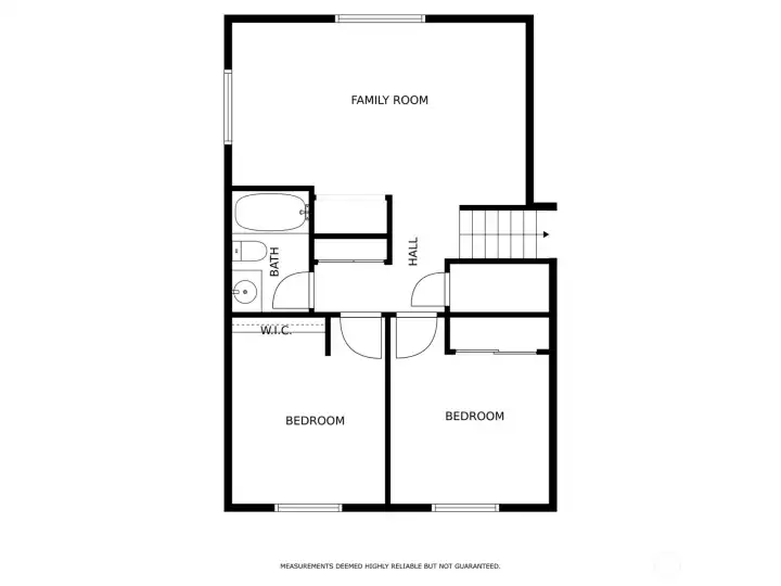 Lower level floor plan.