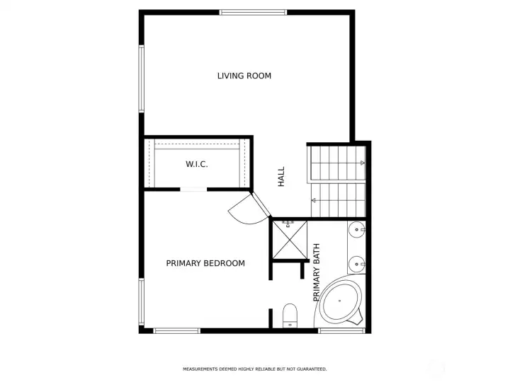 Upper level floor plan.