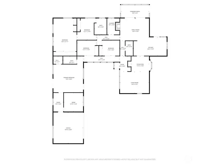 Floor plan of home