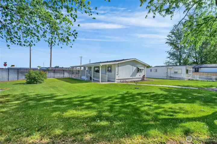 You will have more privacy with all the extra lawn in front of the home.