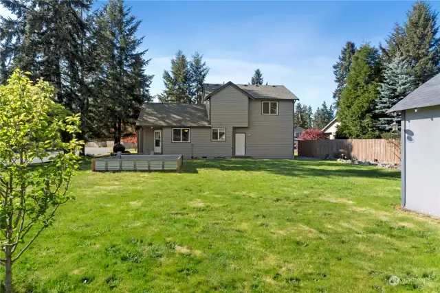 All kinds of room for activities on this large 1/2 acre corner lot!
