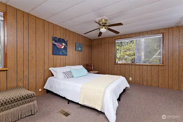 Main bedroom with attached 3/4 bath.