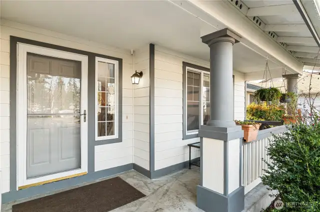 Welcoming covered front porch