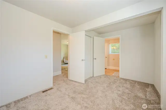 Just down the hallway and to the right you'll find Bedroom #1 with private 3/4 Bathroom & closet.