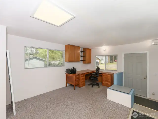 Office on ground level with private entrance or 4th Bedroom. 3/4 bath right outside this room. See floorplan