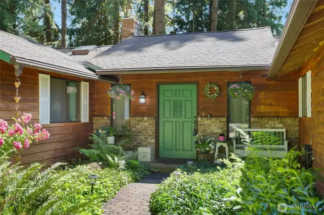 Beautiful green front door