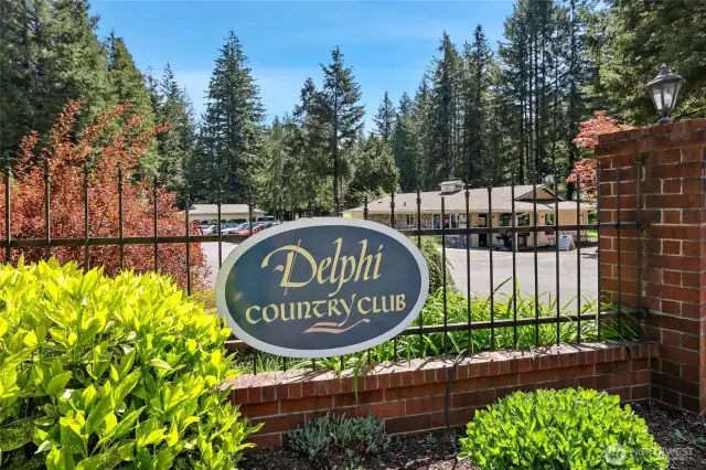 Entrance into the Delphi Country Club and community