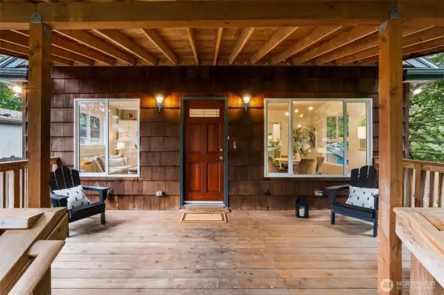 Covered front porch.