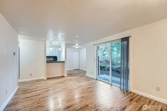 Living Room With Access To Covered Back Patio